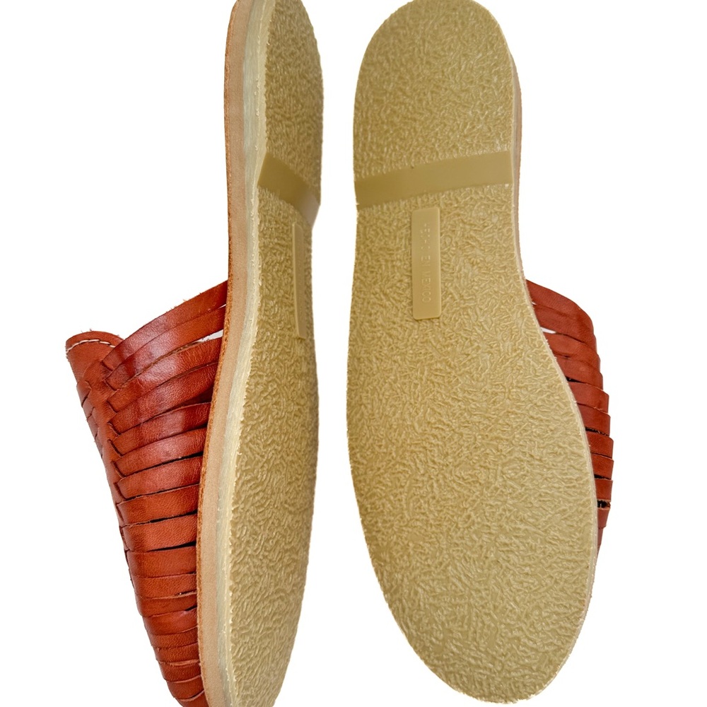 Women's Walnut Brown Huarache Slip on Sandals - Picture 4 of 4